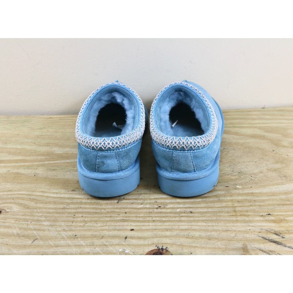 Ugg Slippers Womens 8 Braid Blue Suede Naval Tasman II Clogs Mules Shoes - Picture 3 of 10